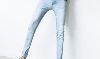 水洗磨白牛仔裤 水洗磨白牛仔裤